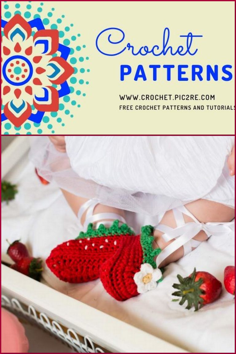 Strawberry Baby Booties Free Crochet Pattern