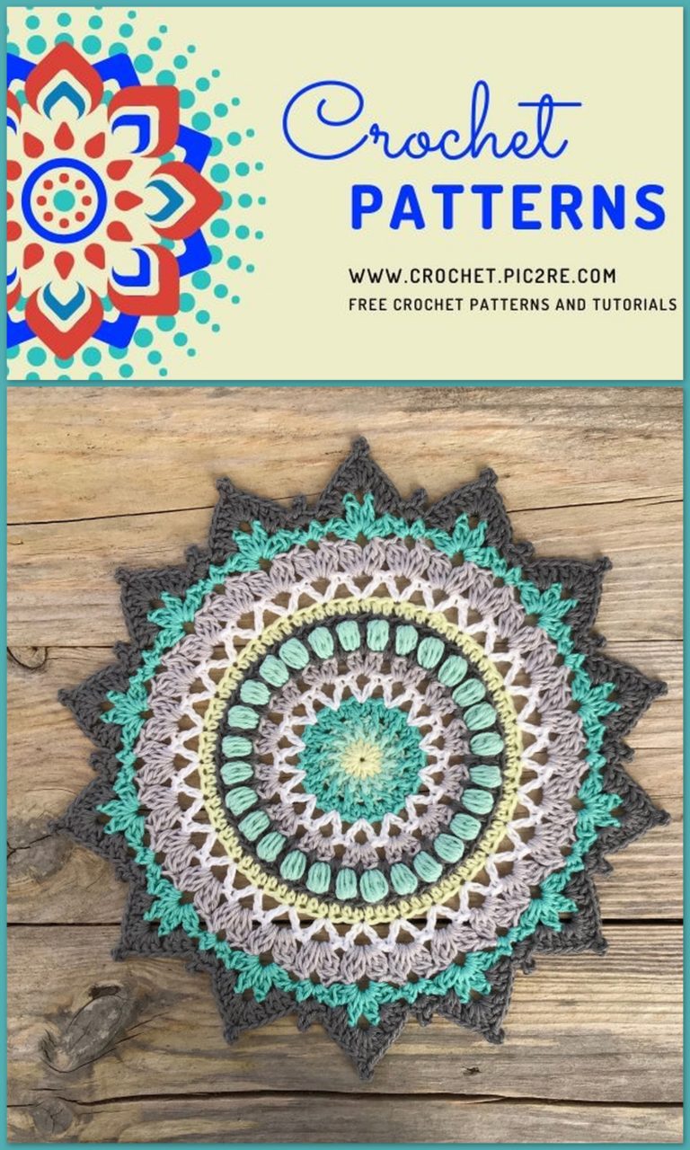 Crochet Sunflower Mandala Free Pattern