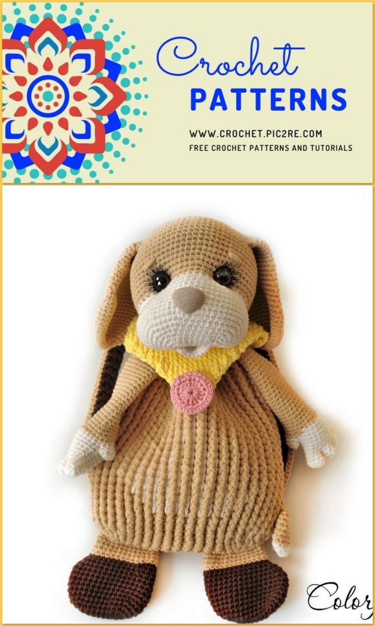 Amigurumi Backpack Dog Free Crochet Pattern