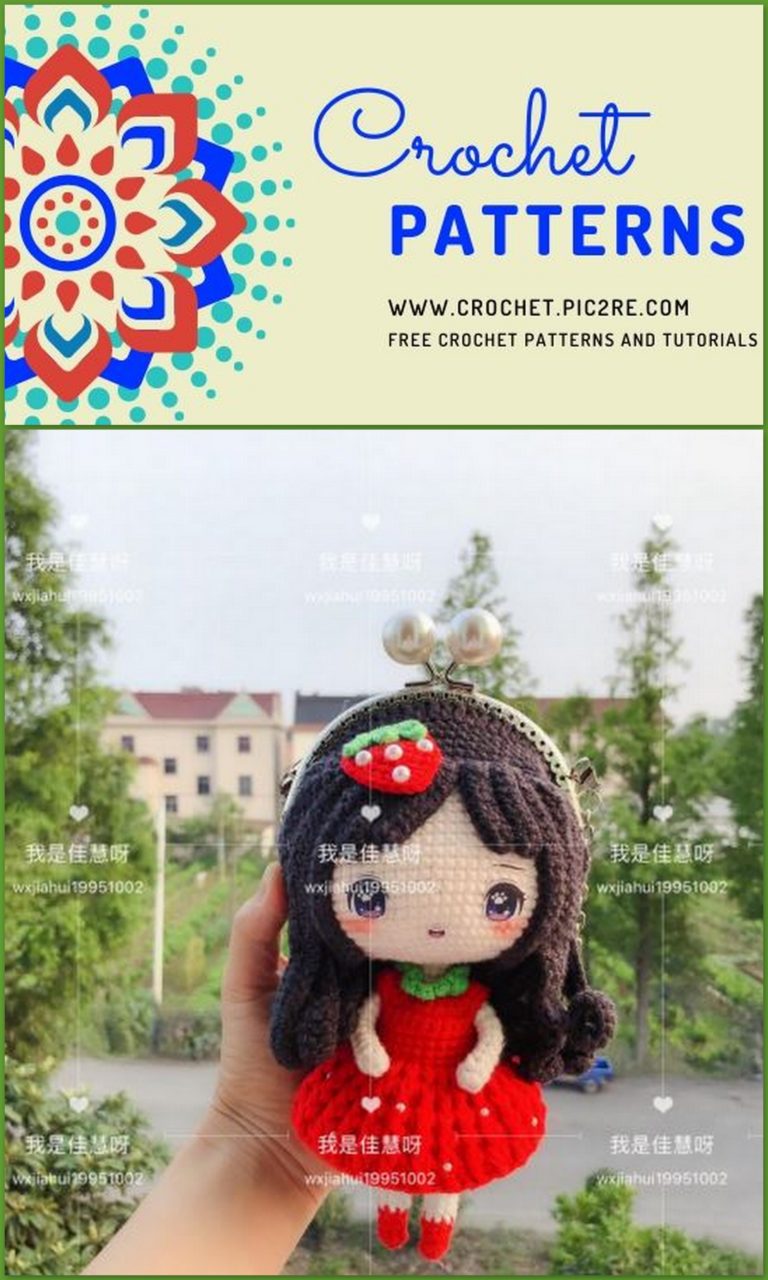 Amigurumi Strawberry Doll Bag Free Crochet Pattern