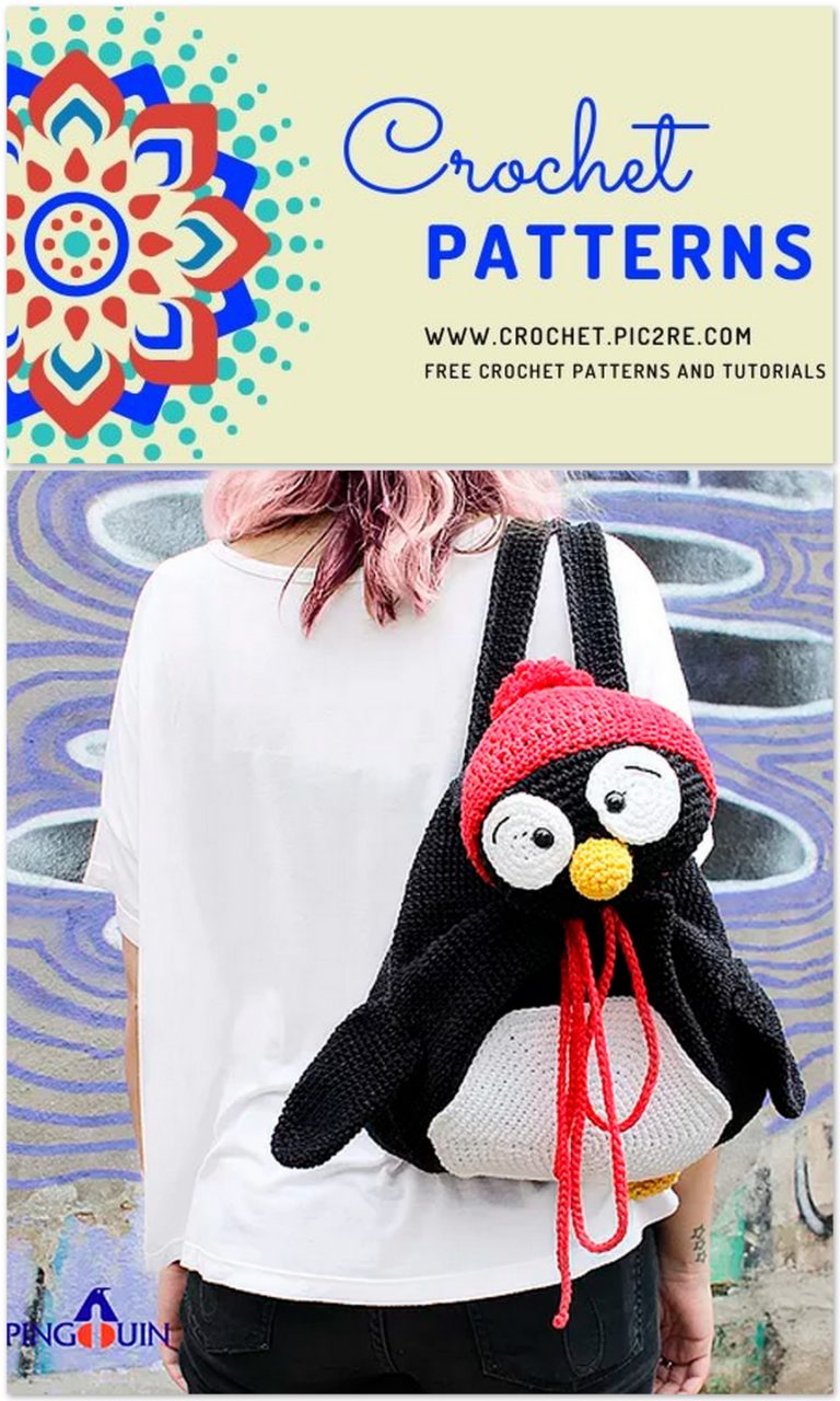 Amigurumi Penguin Crochet Backpack Free Pattern