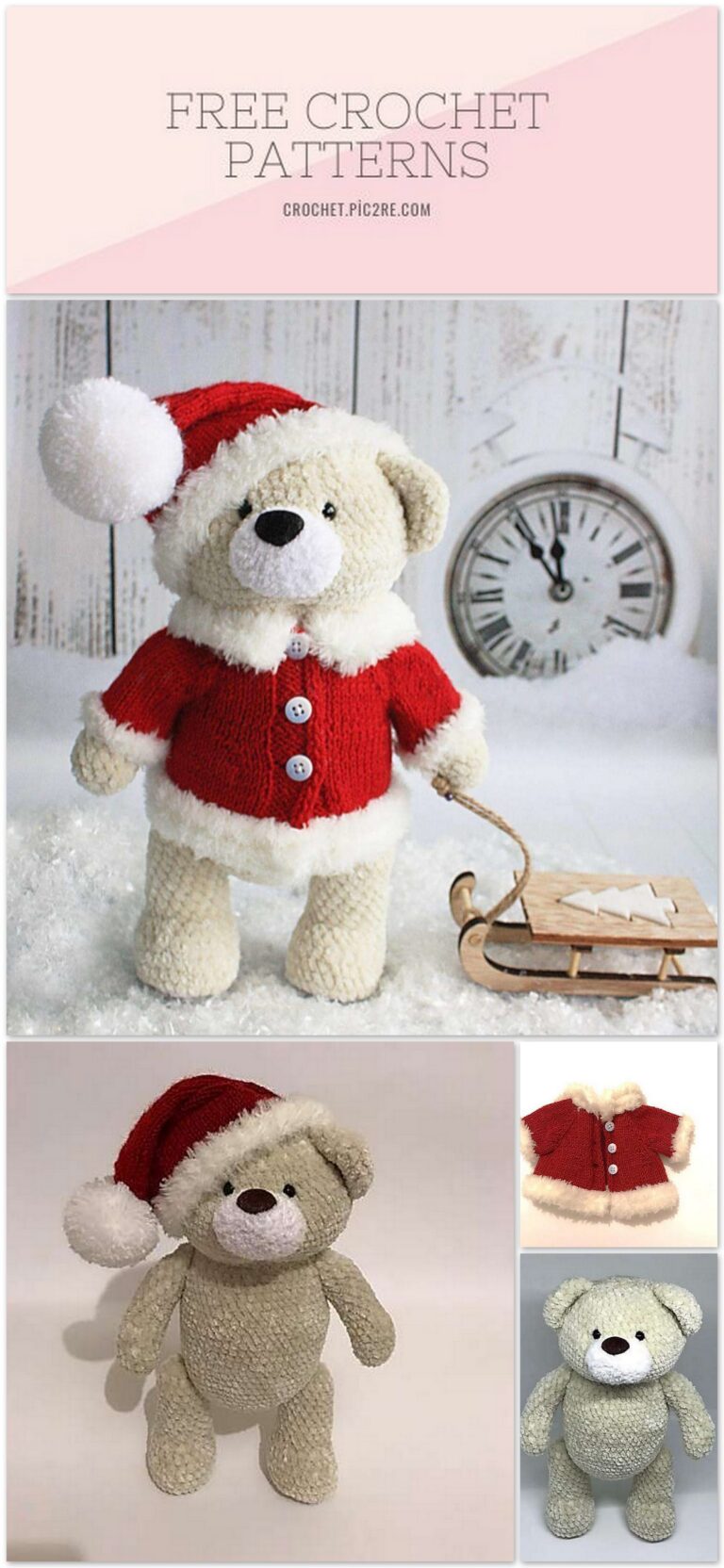 Amigurumi Christmas Bear Free Pattern - Crochet Pic2re